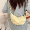 New Nylon Dumpling Bag Shoulder Messenger Women's Bag Fashion Plaid Bag Large Capacity Fresh Simple Commuter Bag