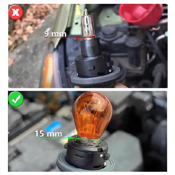 92166-3K000 Front Turn Signal Light Bulb Socket Holder Compatible with 2012-2019 Kia Soul Forte, 2014-2017 Hyundai Sonata Elantra,Headlight Turn Lamp