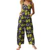 Women's Casual Loose Jumpsuit Christmas Print Wide Leg Jumpsuit Sleeveless With Pockets