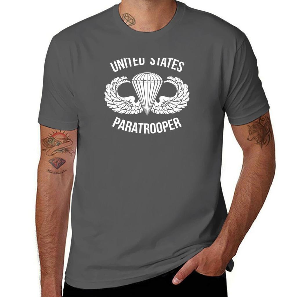 United States Paratrooper Tshirt Work Outdoor Tshirt For Men