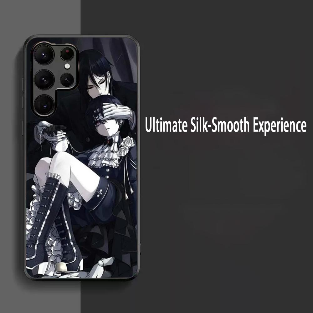 Темная мода Чехол для телефона Черный дворецкий Для Samsung Galaxy S25 S24 S23 S22 S21 S20 Plus Ultra Note20 Мягкий черный