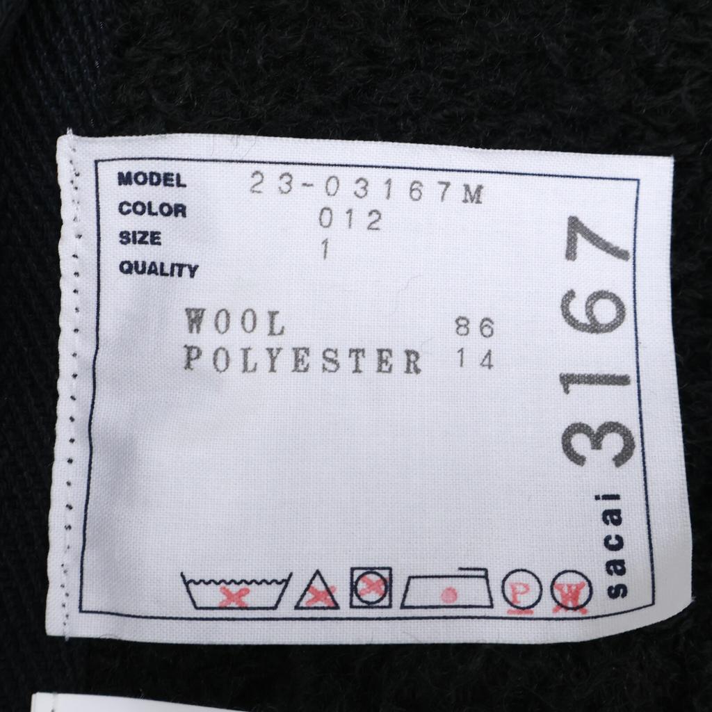 Sacai 23AW 23-03167M Tie Dye Knit Cardigan Gradient Knit Cardigan Tops 0 NavyUsed