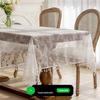 Luxe Tasseled & Jacquard Polyester Tablecloth - Rectangle Lace Dust Cover for Dining & Console Tables Home Decor