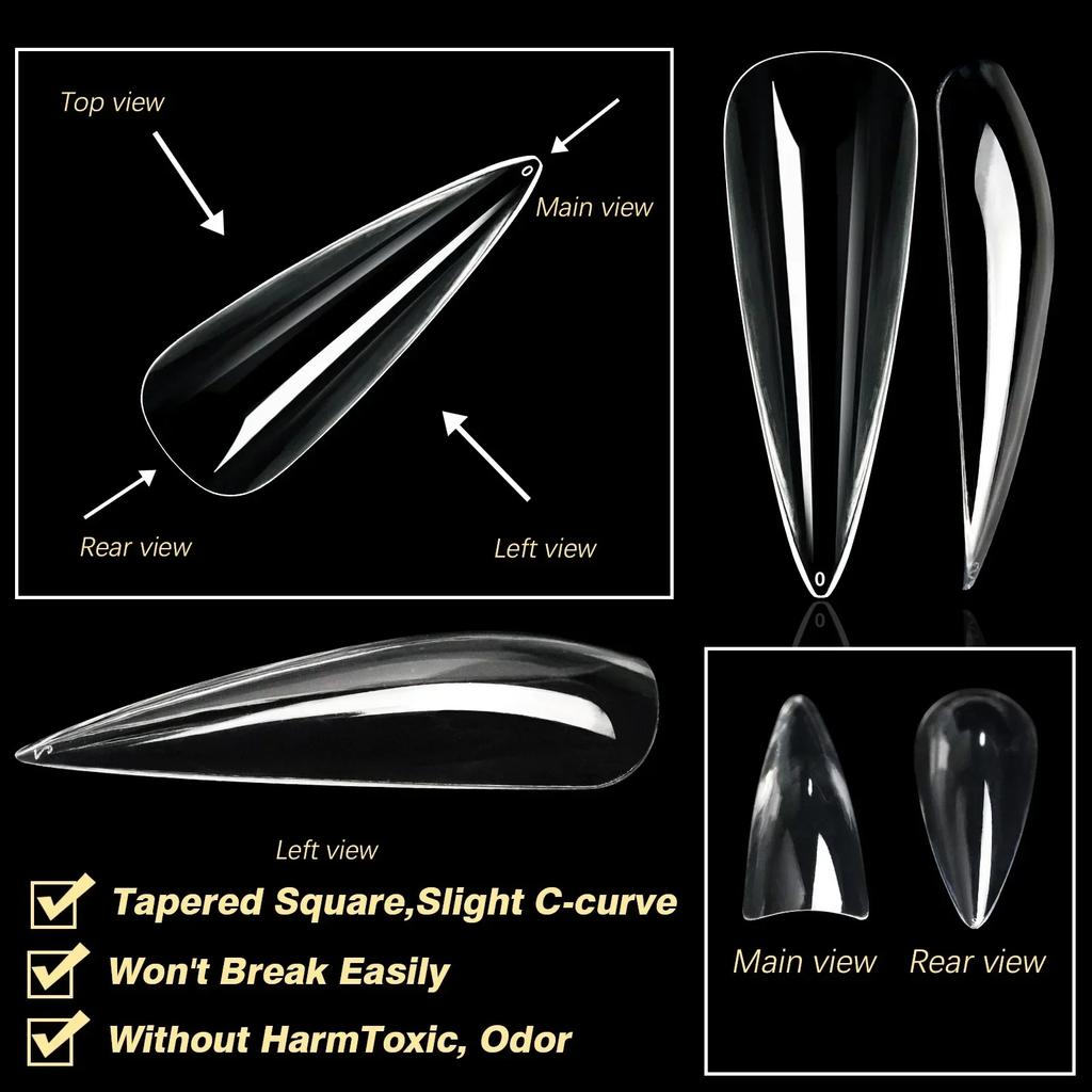 Мягкие гелевые накладные ногти Natural Sculpted Ballet Coffin Almond Fake Nails Full Cover Premium Press On Nails Nail Supplies