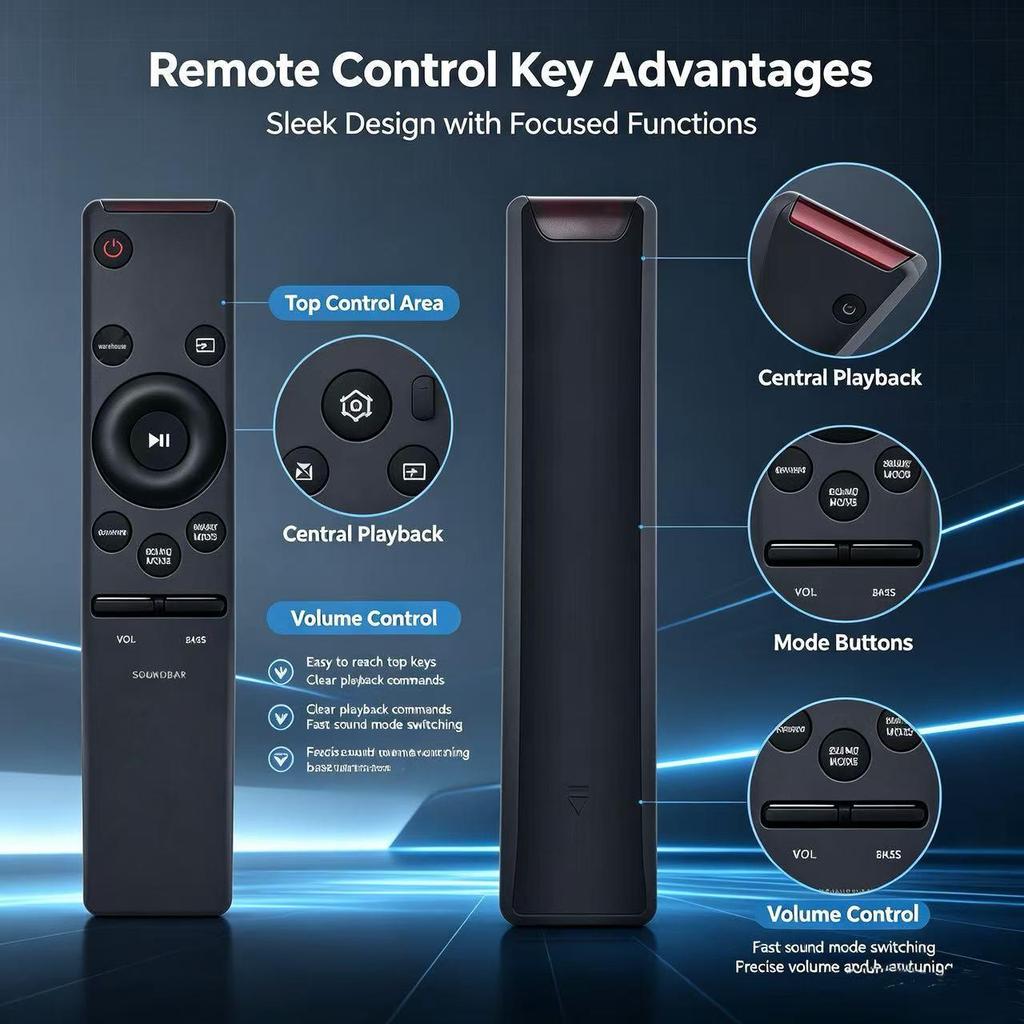 Samsung Soundbar Home Theater Remote Control (AH59-02759A) Compatible