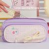 Embroidery Korean Fruit Pencil Case Fruit Cherry Cake Print Pencil Pouch Y2K Sweet Pen Bag  Office