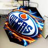 Edmonton Oilers Emblem Umbrella Folding umbrella, automatic umbrella 8-Frame for Travel, camping Use Gift for Halloween Christmas