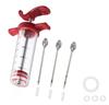 Игла для вкуса Шприц для мяса для барбекю Инъектор для маринада Свиной стейк Мясные соусы Шприцы с 3 иглами из нержавеющей стали Кухонные инструменты