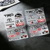 FOR TOYOTA TRO GR Safety Reflective Waterproof Auto Decal Scratch Cover Stickers Universal For Bike Helmet Mug Refrigerator