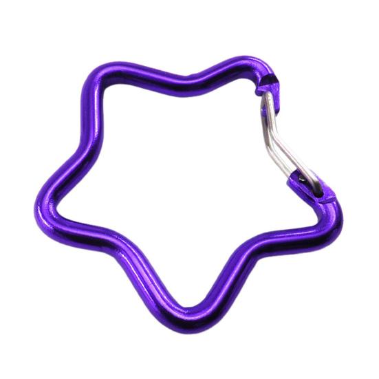 5 шт. карабин в форме пятиконечной звезды, прочный алюминиевый сплав, портативный, легкий, для кемпинга, скалолазания, подвесная пряжка