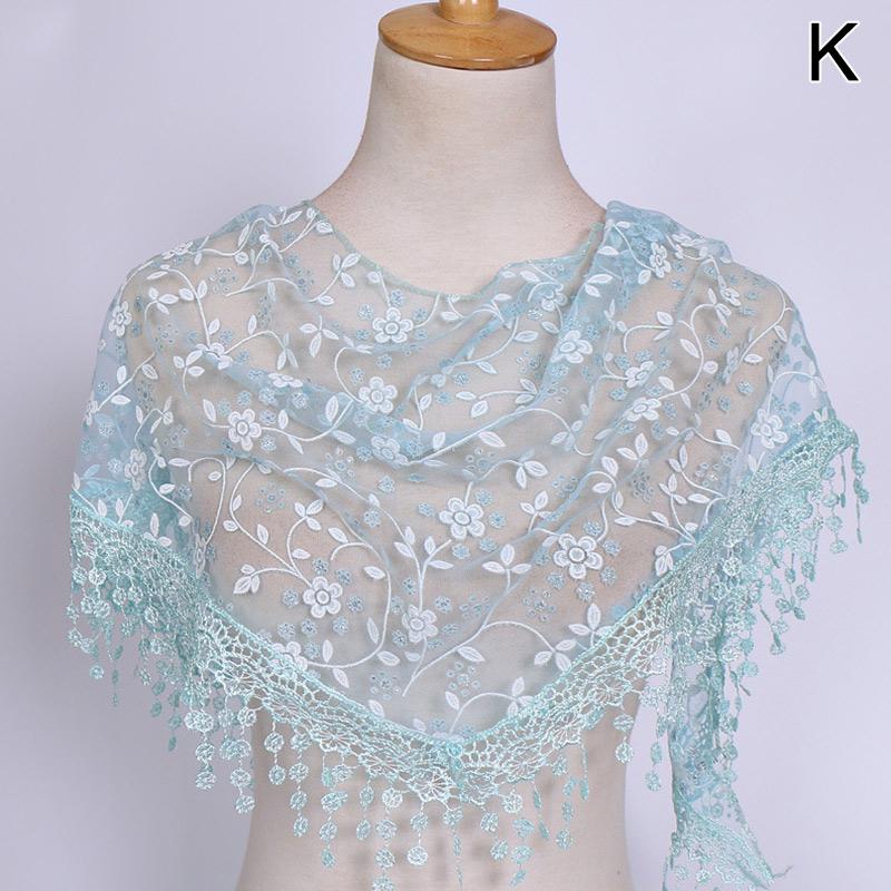 Women's Scarves Tassel Floral Lace Scarf Summer Clothing Accessories Fashion Shawl