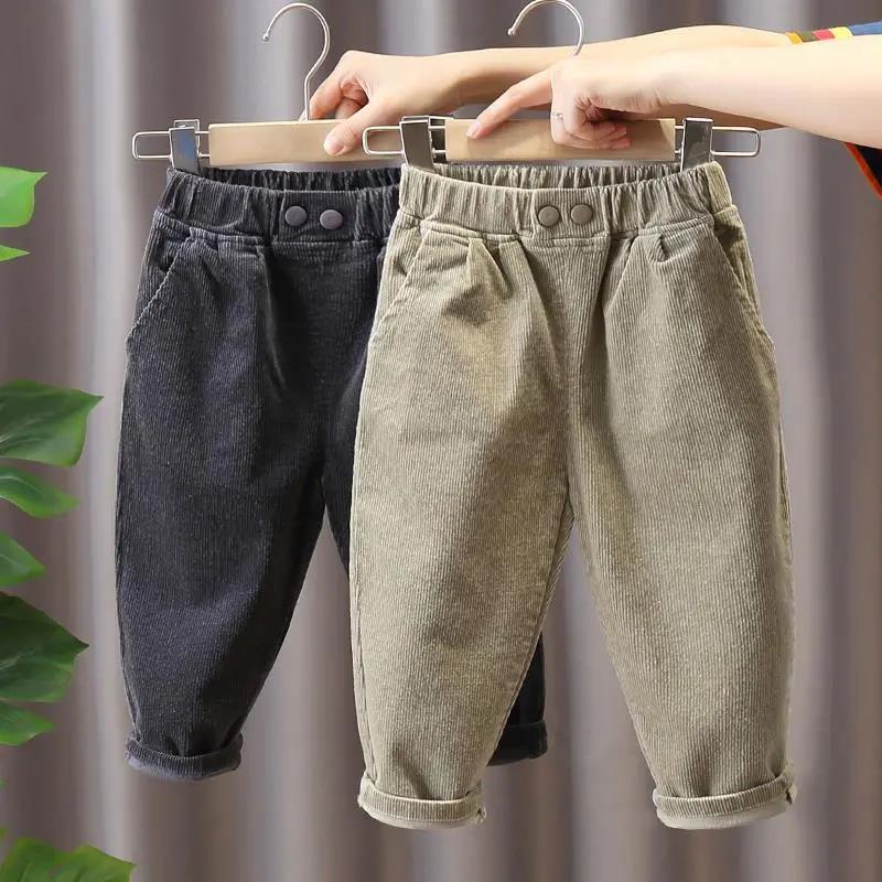 MAITA Boys' Pants Spring and Autumn Baby's Autumn Boys' Pants Children's Handsome Corduroy Casual Pants Casual Pants