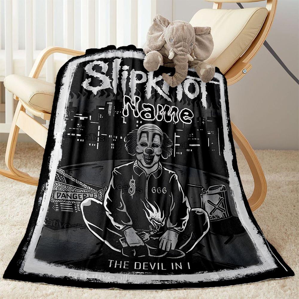 Slipknot: Devil Within Customize Text Blanket Gift Customizable Blanket Durable Comfort Throw For Livingroom Living Room Office Seaside