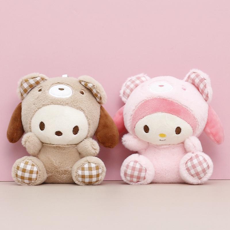 Очаровательный плюшевый брелок-подвеска Sanrio Melody Cinnamoroll Kuromi в виде куклы, подарок