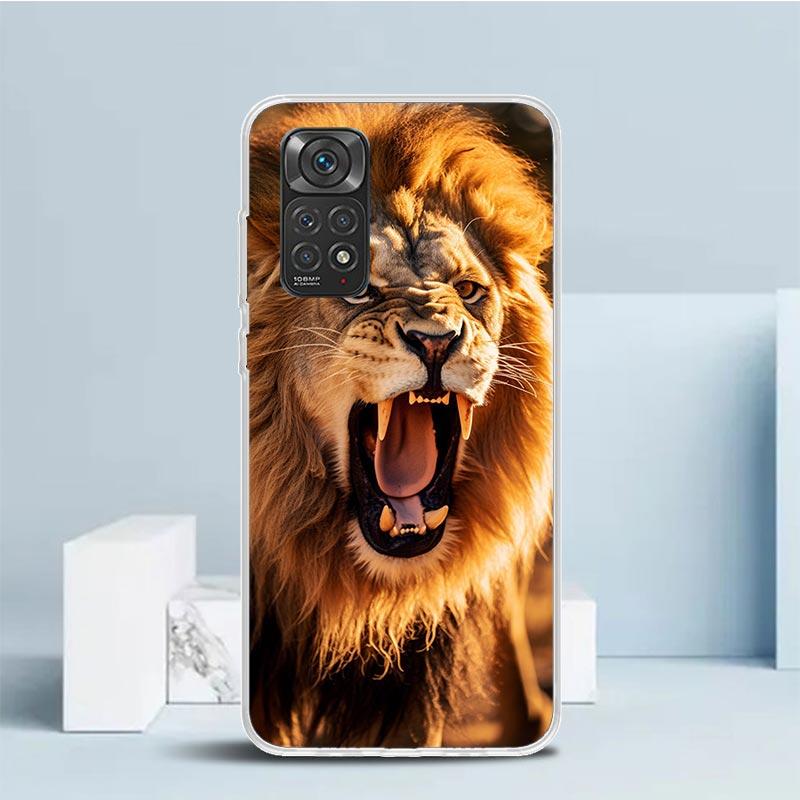Чехол для телефона 'Лев Альфа-самец Детеныш Король' для Xiaomi Redmi Note 15 14 14S 13 12S 12 Pro Plus 11S 11 11T 11E 10S 10 + Мягкая задняя крышка из ТПУ