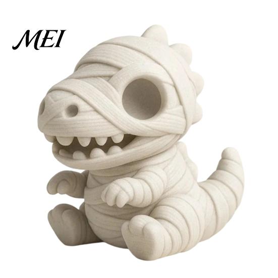 Creative Office Desk Accessories Miniature Mummy Animal Figurine, 3D Printed Pig Chicken Dino Duck Niche Holiday Collectibles Cat Statue, Spooky Cute