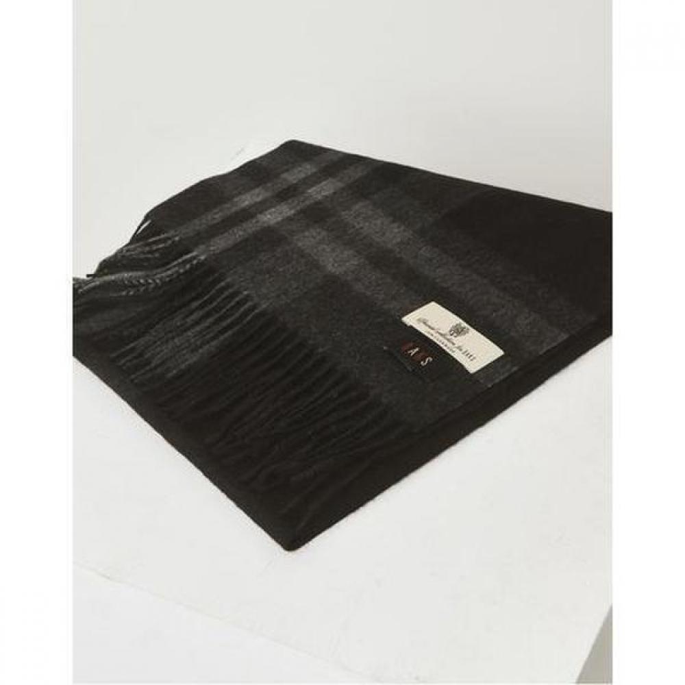 Daks Unisex Cashmere 100 Scarf Black Check Dbmu5f913g3