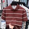 Pierre Cardin Men's Short Sleeve Striped Polo Shirt