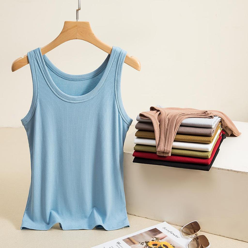 Women's Racerback Cotton Camisole - Sleeveless, Anti-Exposure, Summer Base Layer Top