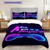 Colorful Game Controllers Pattern Threepiece Set 1 Duvet Cover 2 Pillowcase Without Core Bedding Set Duvet Cover And Pillowcase