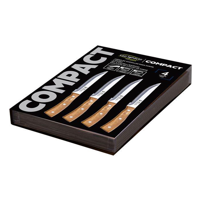 Ensemble de couteaux à viande - SAN IGNACIO - Compact - 12,5 cm - Acier inoxydable - 4 pièces