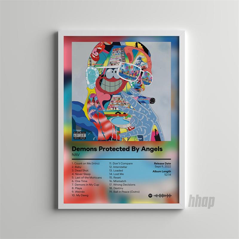 Поп-рэп-музыка, обложка альбома, художник, NAV, постер, эстетический рэпер, хип-хоп, рок, добрые намерения, холст, настенное искусство, домашний декор для комнаты