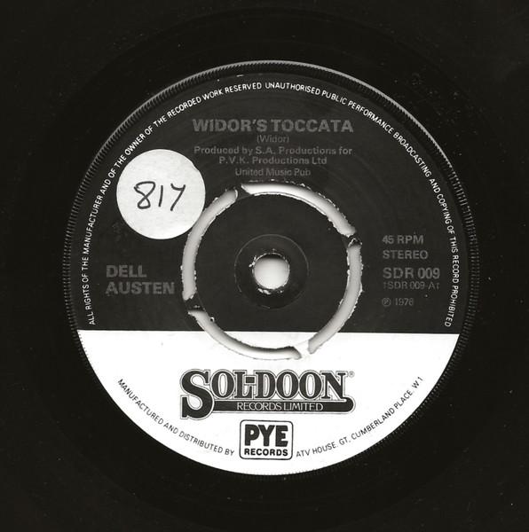 7-дюймовая пластинка DELL AUSTEN - Widor's Toccata SDR009 Sol-Doon 1976 UK Танцевальная и электронная музыка Б/у