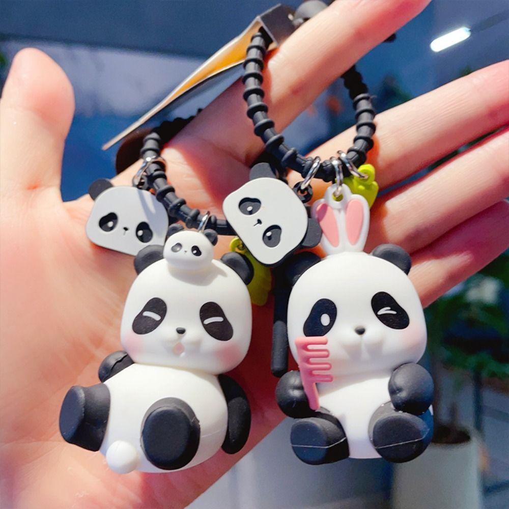 Панда Пенда Автомобильные Брелоки ПВХ Панда Пара Брелок Брелок Брелок Панда Брелок Детская Игрушка