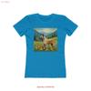 Belgian Laekenois Womens Slim Fit Ringspun Cotton T Shirt Vintage Washed Top For Everyday Wear Stretched Casual