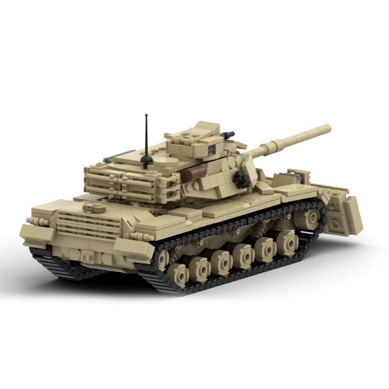 Совместимый с конструктором 166141 Barton M60A1 Танк Модель из строительных блоков, Детская головоломка-конструктор