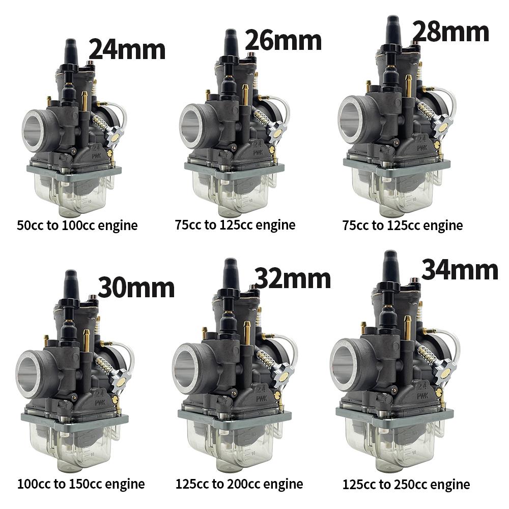 Motocross Modified Parts For Mikuni Carburetor PWK 21 24 26 28 30 32 34mm Motorcycle Flat Curtain Carb Moped Dirt Pit Bike