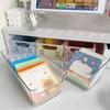 Acrylic Transparent Storage Box Student Desktop Stationery Sticky Note Book Tape Large Capacity Organizer Box Office Supplies