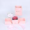 Valentine's Day Christmas Double Door Ring Pendant Box Apple Shaped Eternal Flower Jewelry Box Durable Plastic