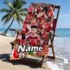 Custom Name Personalized Arsenal F.C Print Beach Towel, for Trip Camping Beach Party Home Decor, Birthday Gift for Family & Friends
