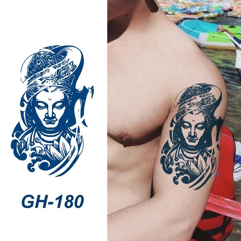 GH Hot Sale Waterproof Long Lasting Temporary Tattoos Stencil Body Art Arm Chest Leg Shoulder Tattoo Stickers for Girl Men Women