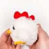 Cute Positive Knitting Chicken Doll Handmade Plush Animal Figures  for Friends Kids