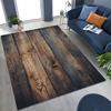 Rainbow Retro Wooden Board Black Brown Wood Grain Rug for Bedroom Living Room Sofa Home Doormat Decor,Large Non-slip Floor Mat