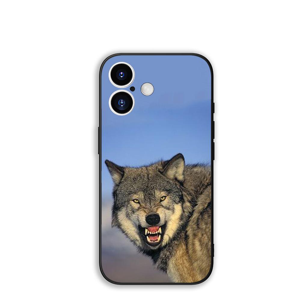 for Apple iPhone 17 16 15 11 Pro XS Max XR 6 7 8 Plus + SE 2020 5 16E Phone Cover Case Stalking Wolf Art