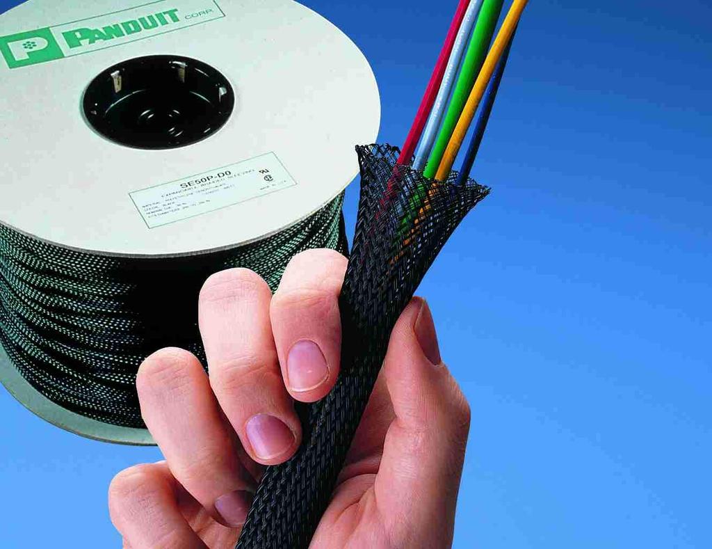 Panduit SE125P-TR0 Braided Expandable Sleeving, 1.