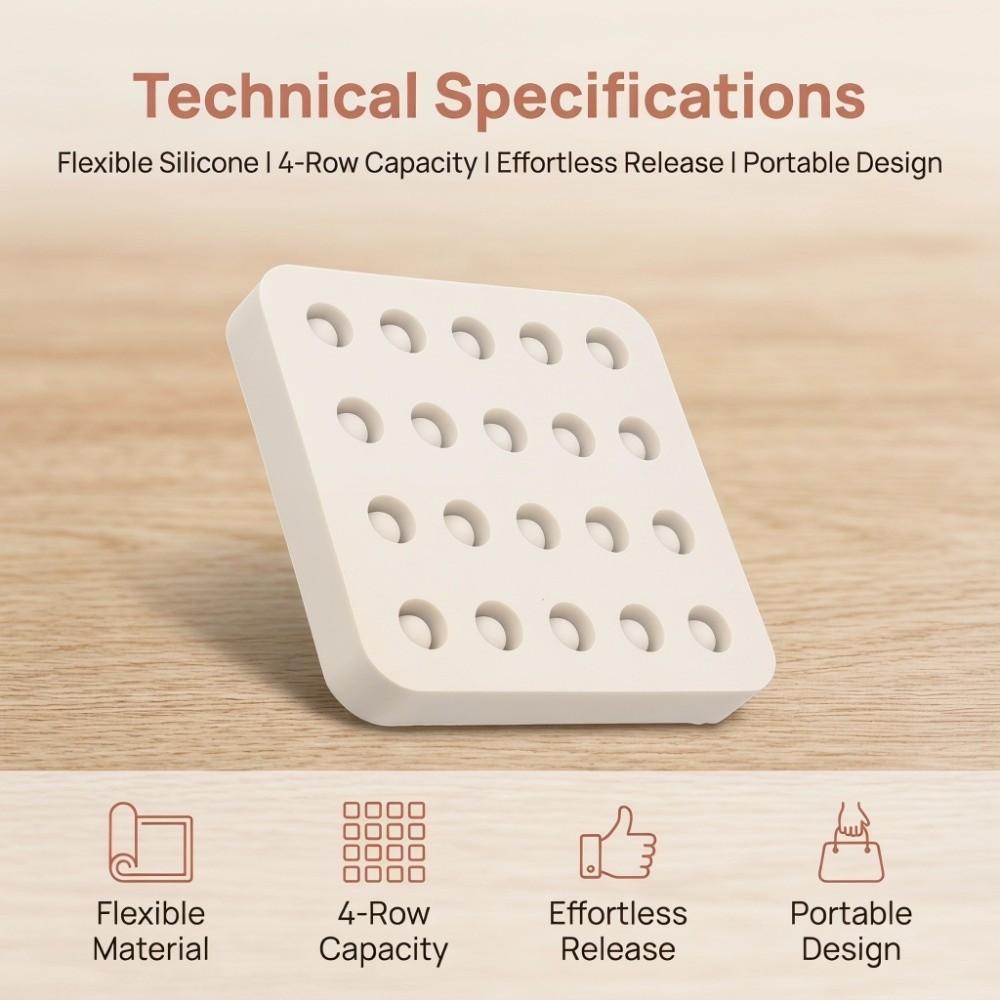 Silicone Bee Cell Cup Mold 4-Row Queen Bee Rearing Mold Silicone Mold Beekeeping Supplies