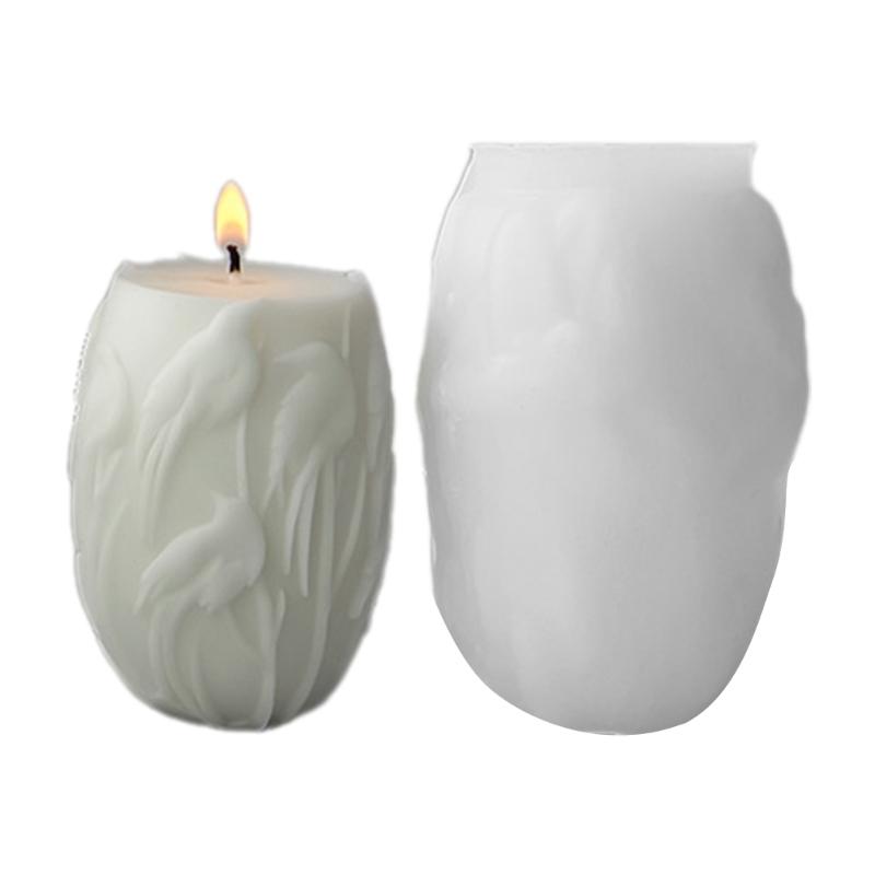 Уникальные силиконовые формы для изготовления свечей, рельефные цилиндрические формы, силиконовые формы для изготовления мыла и ароматических свечей