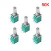 5 шт. RK097N 8-контактный RK097 5K 10K 20K 50K 100K B5K с переключателем Аудио-вал 15 мм Усилитель Герметичный Вращающийся Потенциометр Комплект