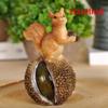 Mini Cute Resin Squirrel Creative Home Gardening Squirrel Acorn Pine Cone Ornament  Animal Crafts Car Gifts Miniatures Figurines