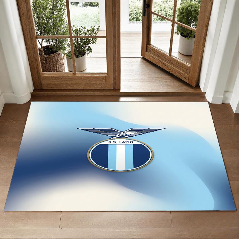Lazio FC Design Crystal Velvet Rug Soft Decorative Mat for Bedroom Entrance