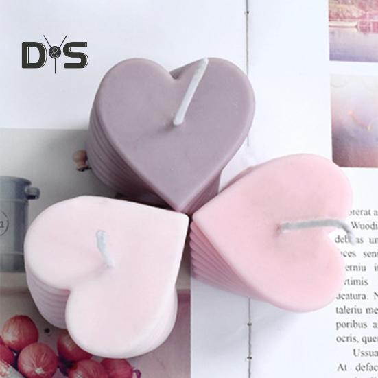 3D Сердце свечи Форма Силиконовая форма Сердце любви с прозрачной текстурой День святого Валентина эпоксидная смола художественные поделки для шоколадного торта мыло свечи изготовление