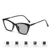 Outdoor Cat Eye Color Changing Eyewear Ultra Light and Trendy Photochromic Myopia Glasses Anti Blue Light Near Sight Glasses