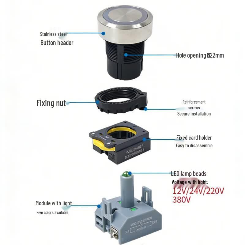MDNG LA38 Series Illuminated Momentary Push Button Switch