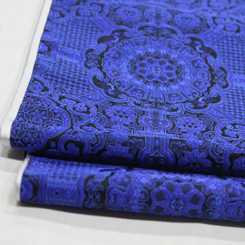 Атлас Шелк Брокат Жаккард Цветочная Ткань Винтажное Платье Костюм Ткань для Рукоделия Одежды Ципао Наволочки Ткань для Шитья DIY