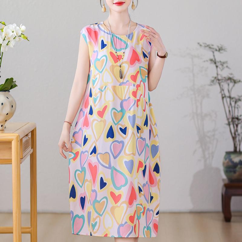 Повседневные женские платья летняя винтажная одежда больших размеров без рукавов свободное длинное платье