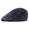Spring, Summer And Autumn New Denim Hat Fashion Washed Denim Beret Men'S Large Size Cotton Cap Women